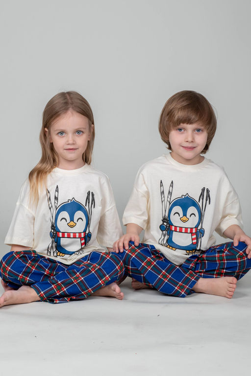 Пижама детская (футболка+брюки) 09122 - Be friends фото 5