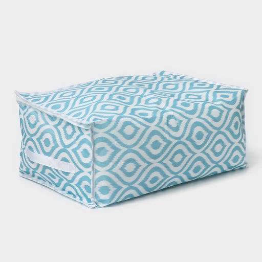 Кофр для хранения вещей Доляна «Лагуна» с ПВХ-окном, 45×30×20 см, бирюзовый