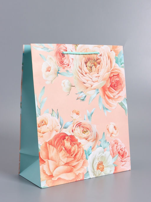 Пакет подарочный ламинированный «Чувства», 26×12×32 см