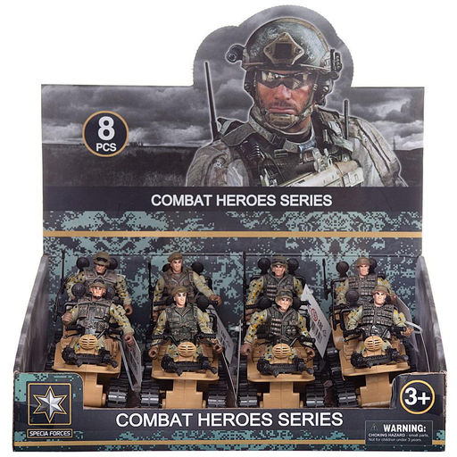 Фигурка солдатика на боевой машине, в дисплее 8 шт. - Junfa toys фото 3