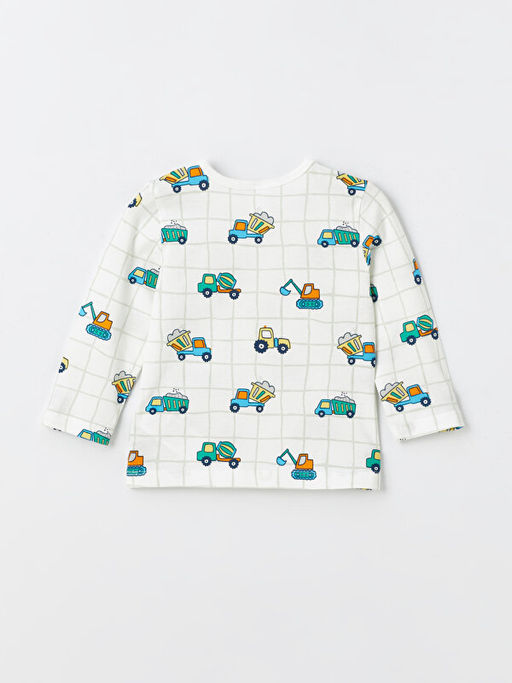 Bisiklet Yaka Uzun Kollu Bask?l? Erkek Bebek Pijama Tak?m? 2li - Waikiki фото 3