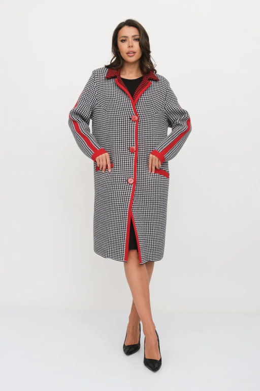 БЕЛАРУСЬ Кардиган Д 2867/черно-красный