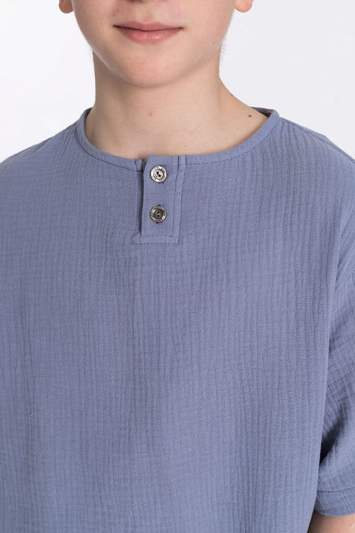 Футболка М223024д Серо-голубой