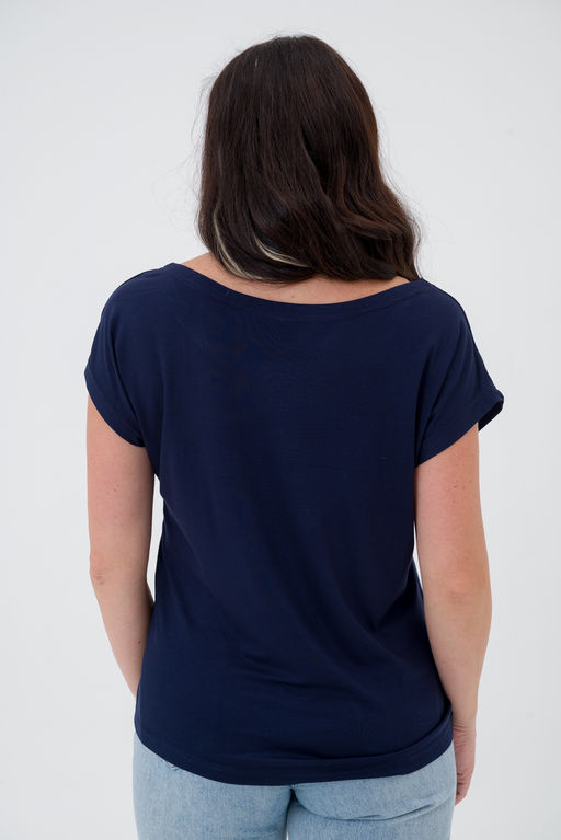 Футболка женская из вискозы Лирика синий Call me angel - Амадэль фото 4