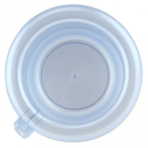 Горшок детский пластмассовый д21см, h13,5см, полипропилен, с крышкой, голубой перламутр (Россия)