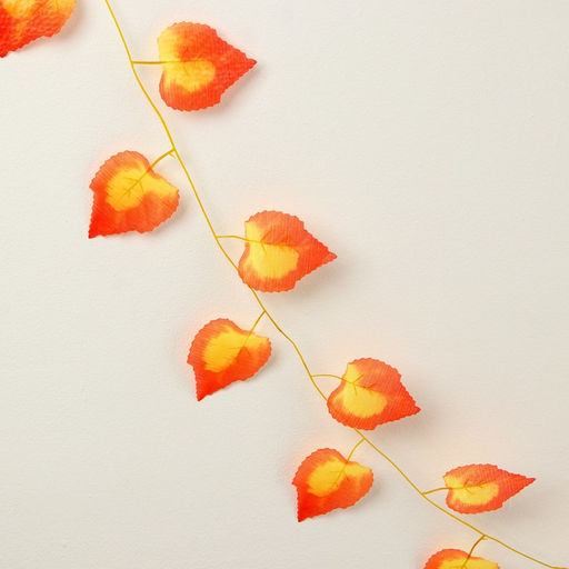 Декор «Гирлянда из листьев» длина: 2.4 м, ширина: 23 см, цвет жёлто-красный