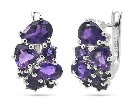 Серьги, аметист, Ферана