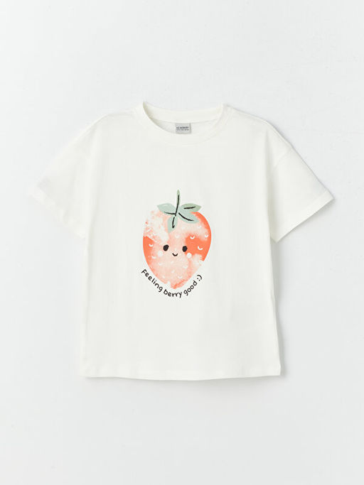 Bisiklet Yaka Bask?l? K?sa Kollu K?z ?ocuk Pijama Tak?m? - Waikiki фото 2