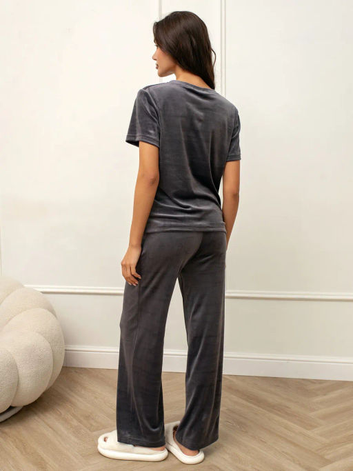 Костюм женский Кэт-1 Велюр Графит М-274К MODAMICA