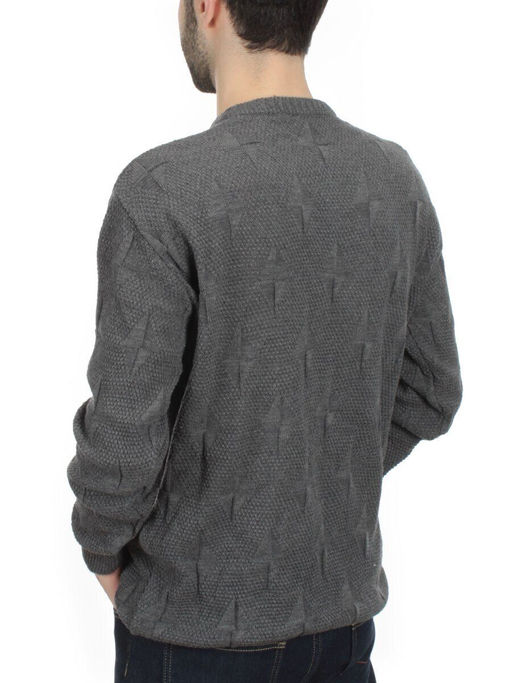 G636 GRAY Джемпер мужской (100% шерсть) - Fashion фото 4