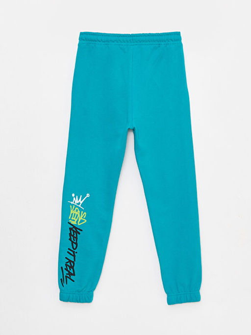 Beli Lastikli Bask?l? Erkek ?ocuk Jogger E?ofman Alt? - Waikiki фото 2