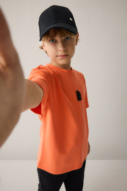 Oversize Modal S_rt Bask_l_ Ti__rt Erkek _ocuk