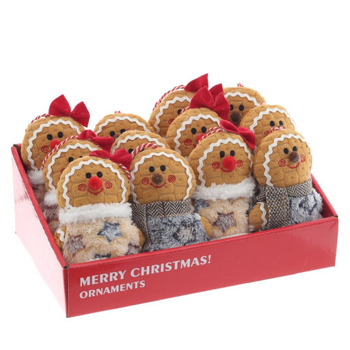 Игрушка набивная подвесная "Пряничный человечек", L11 W5 H14 см, 2в.