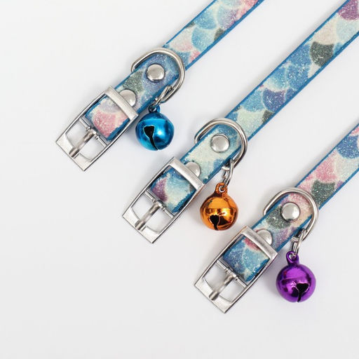 Ошейник Русалка, искусственная кожа, 31 х 1 см, микс цветов - Пижон фото 5