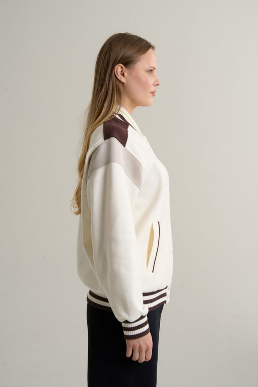 Бомбер Серо-белый ANTA SPORTS CLUB Knit Track Top  фото 4