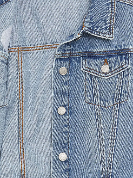 G?mlek Yaka Basic K?z ?ocuk Jean Ceket