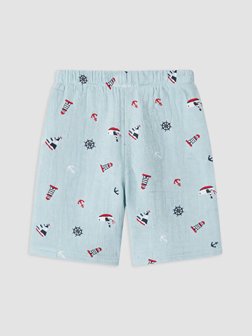 Resort Yaka Erkek ?ocuk ?ortlu Pijama Tak?m?