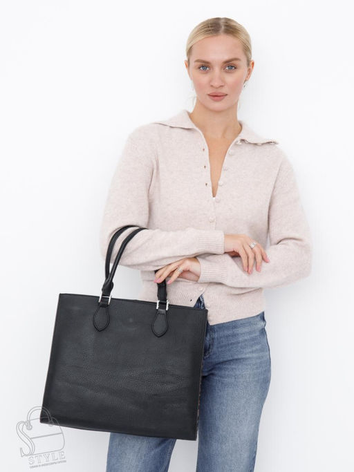 Сумка женская кожаная 2130Y apricot black Polina&Eiterou  в Новосибирске