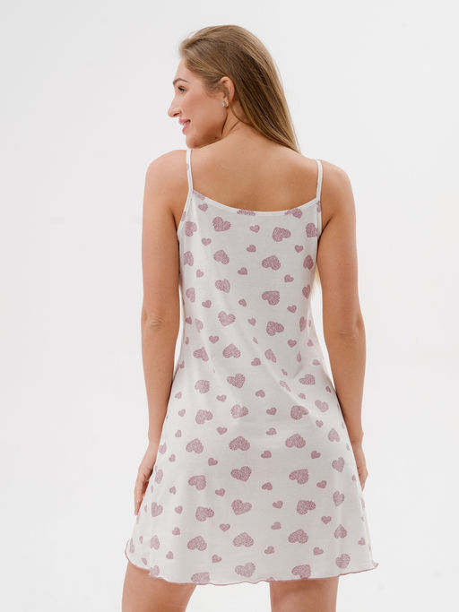 Ночная сорочка из кулирки Марго сердечко кофейное - Амадэль фото 5