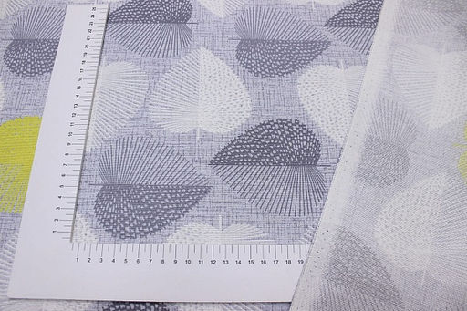 Рогожка Геометрические листочки, ш.1.5м, хлопок-100%, 160гр/м.кв - Купава фото 6
