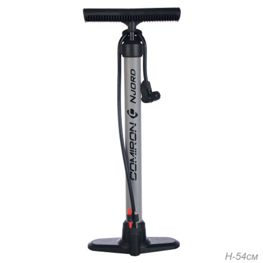 Насос напольный COMIRON NJORD, стальной корпус, 540*38мм, 612 см3, 7 бар, 100 psi., стальной шток 12мм., вес 592 гр. /уп 20/ - Галеонтрейд фото 2