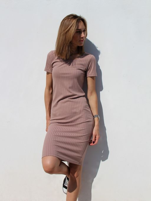 ПЛАТЬЕ ПЛ429 БЕЖЕВАЯ ЛАПША