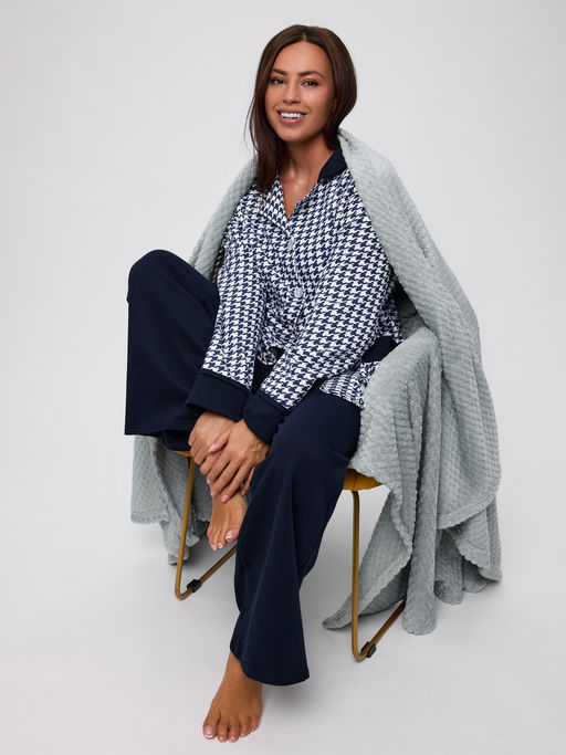 Пижама женская из футера Салли синий - Амадэль фото 27