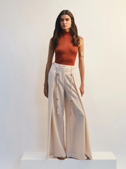 Топ халтер с вискозой и люрексом / Zarina  фото 2