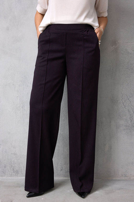 Брюки BegiModa 6079 чёрный баклажан