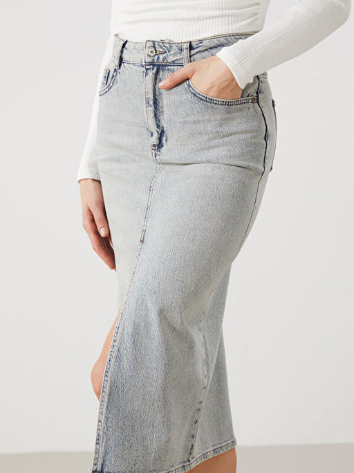 Dar Fit Kad?n Jean Etek