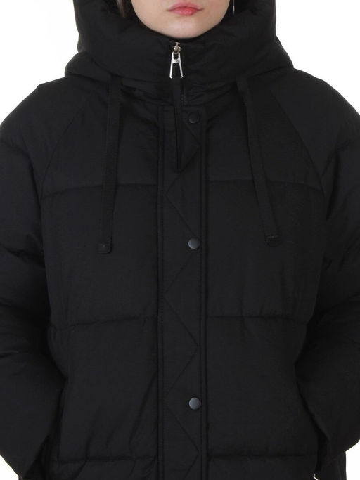 24-802 BLACK Пальто зимнее женское (200 гр. холлофайбер)