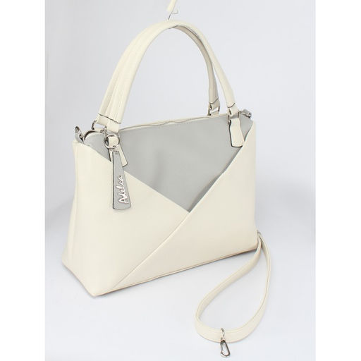 Сумка женская искусственная кожа ADEL-243/ММ, 1отдел+кар/перег, плеч/ремень, бежевый/серый флотер 259201