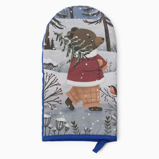 Варежка-прихватка Этель Forest bear 15?28 см, саржа, 100% хлопок, ватин 250 г/м?