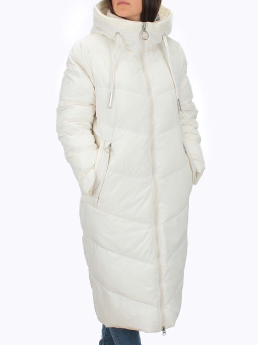 126 WHITE Пальто зимнее женское (200 гр. холлофайбер)