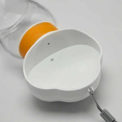 Поилка прогулочная 585 мл+контейнер для корма, жёлтая - Пижон фото 7