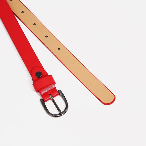 Ремень женский, ширина 1.8 см, винт, пряжка металл, цвет красный - Simaland фото 2