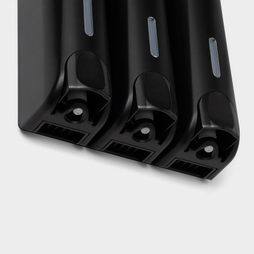 Диспенсер для мыла SAVANNA, механический, 3 отсека по 350 мл, шампунь, кондиционер, гель, чёрный фото 2