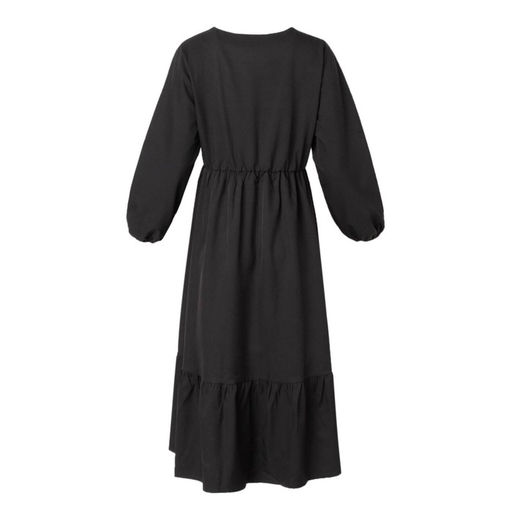Платье женское миди MIST plus-size, чёрное, размер 52, однотонное