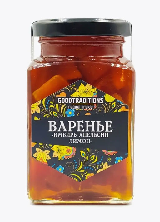 Варенье Имбирь+апел.+лим., 260мл - Добрые традиции фото 2