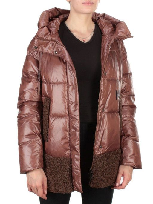 0706 BROWN Куртка зимняя женская PAR TEN (200 гр. холлофайбера) - Fashion фото 6