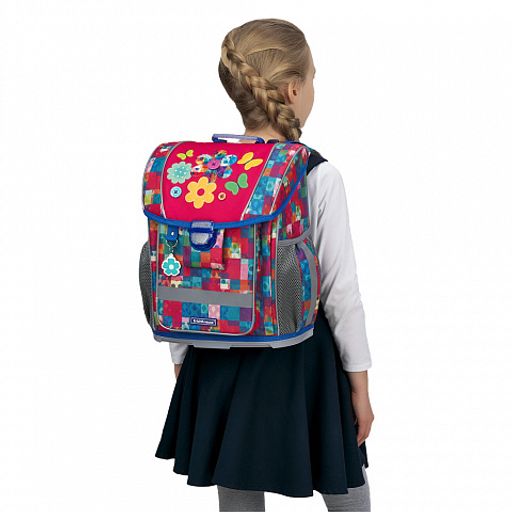 Цена за 1 шт. Ученический ранец с пластиковым дном ErichKrause® ErgoLine® 16L Patchwork  фото 5