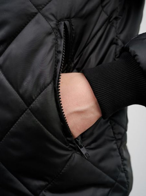 Женский бомбер, куртка. ветровка ED-06 черный - Yollochka фото 8