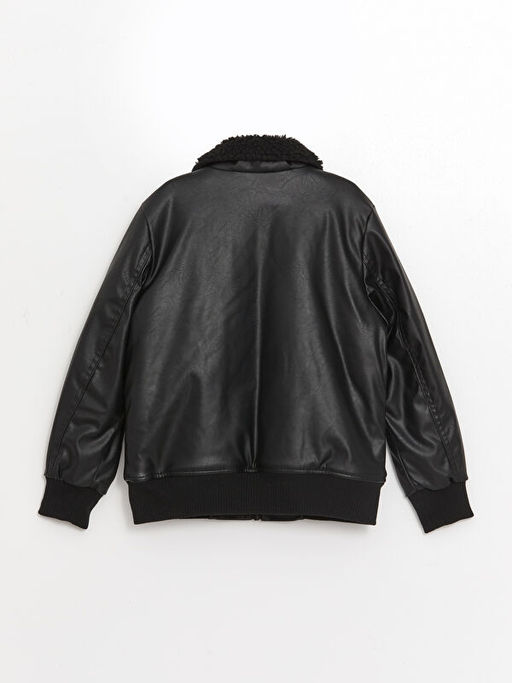 Deri G?r?n?ml? Erkek ?ocuk Mont - Waikiki фото 2