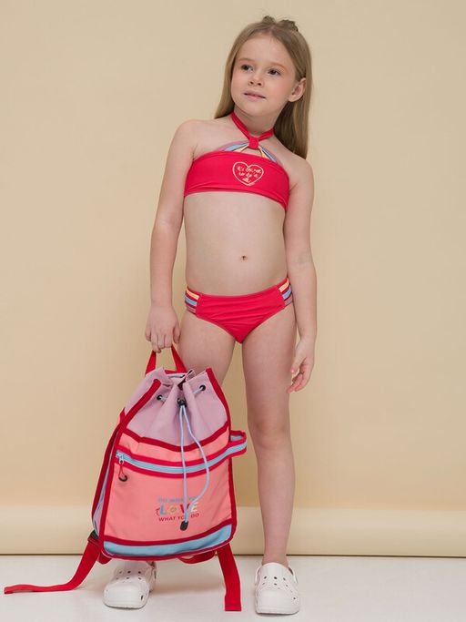 PELICAN, купальный костюм для девочек, Красный фото 8