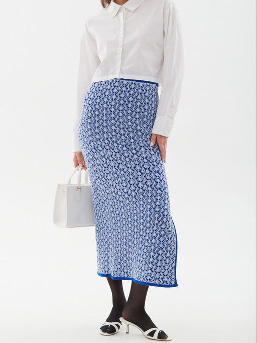 Юбка л1430 голубой - Стим фото 9