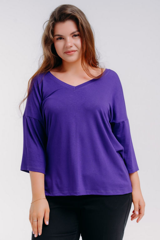 Футболка женская из вискозы Марина сочная ежевика