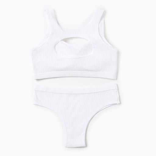 Комплект нижнего белья женский (топ, трусы) Collorista, белый, размер 42-44