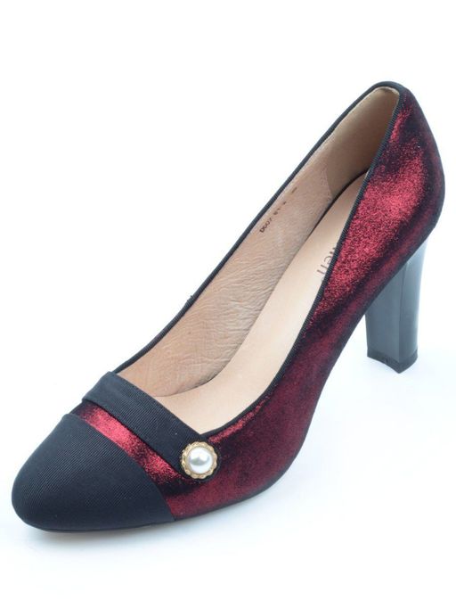 06-D607-81-2 BLACK/RED Туфли женские (натуральная кожа) - Фабричный китай фото 5