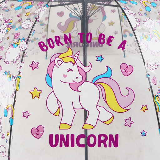 Зонт - трость детский «Яркий единорог», полуавтоматический, 8 спиц, R=44/57 см, d=88 см, МИКС