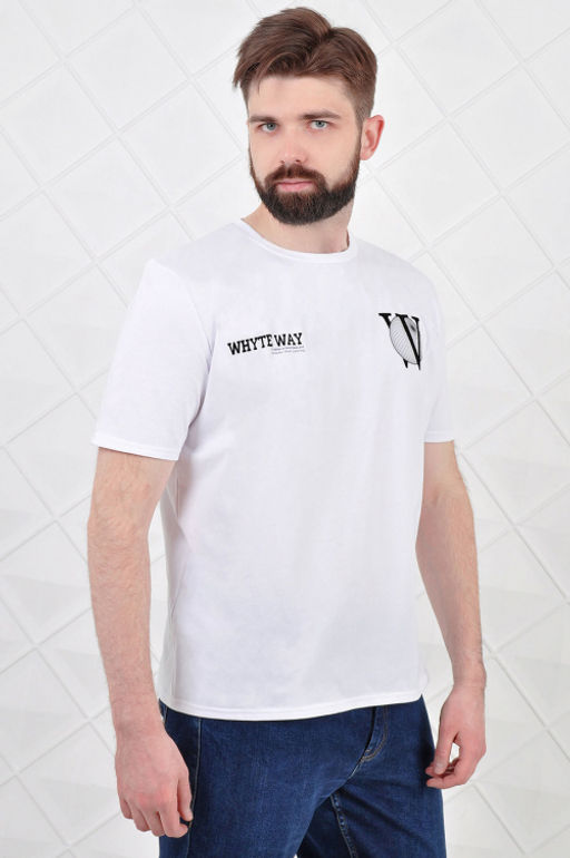 Арт. 6797 Футболка мужская 50-58 (5 шт) Цвет:белый - Идеал фото 8